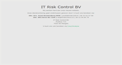 Desktop Screenshot of itriskcontrol.nl